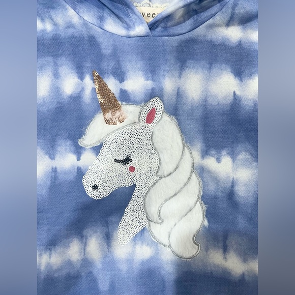 Btween Girls 2-Piece Blue Tie-Dye Hoodie Set - Picture 2 of 12